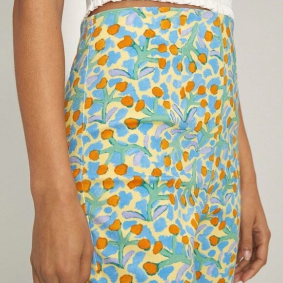 Aritzia Wilfred Floral Print Muse Pants High Rise Cropped Ankle Length Size2 New - Picture 4 of 9